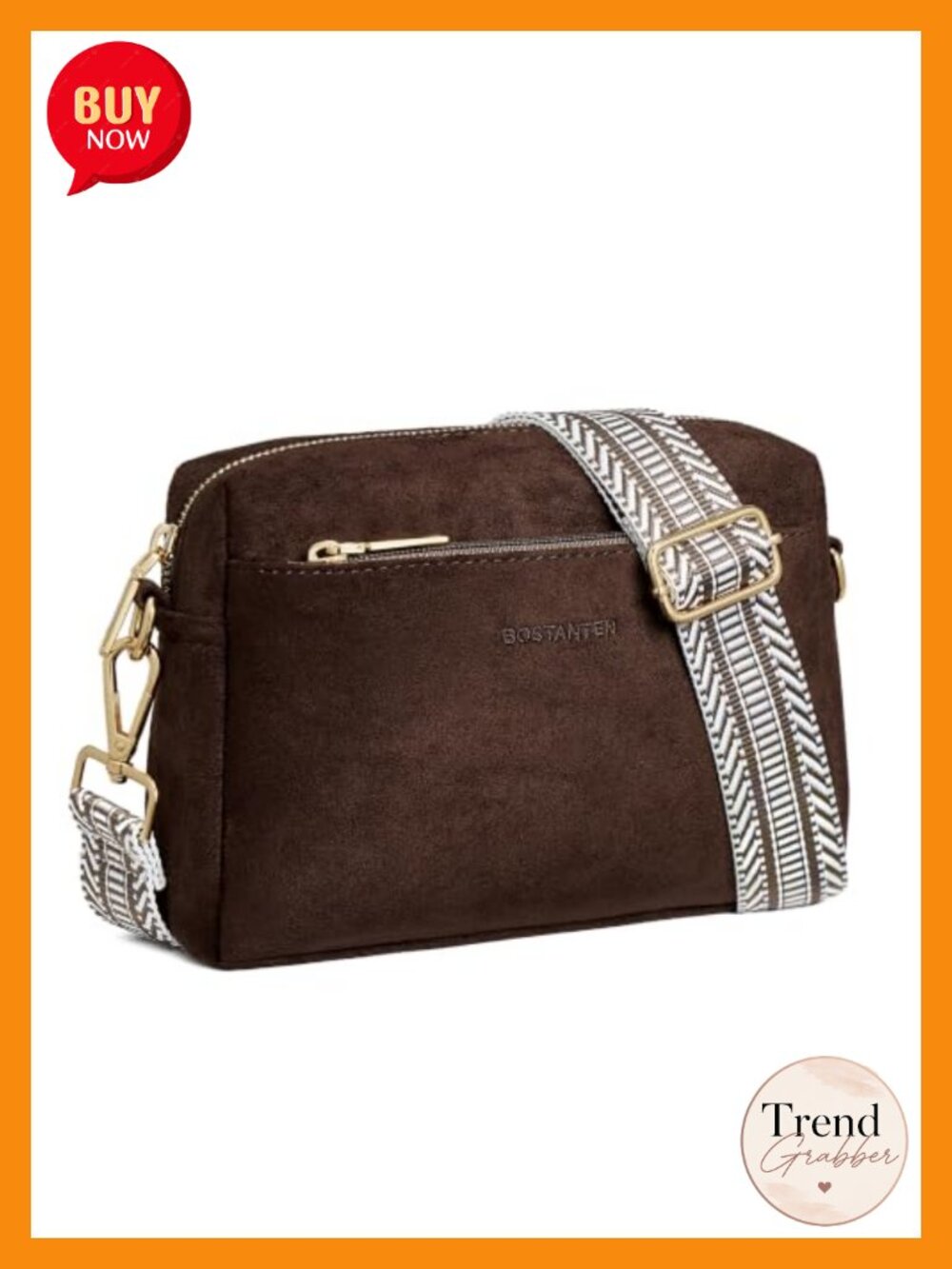 Small Crossbody Bag Vegan Leather Multi Pocket Guitar Strap